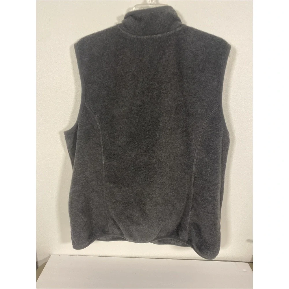 Karen Scott Vest Fleece Zip Front Gray XXL U1‎